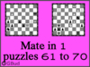 Mate in 1 move puzzles 61 to 70