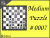 Solve the Medium chess puzzle 7. Capture queen in two moves. Train and improve your chess game, strategy and tactics