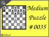 Medium  Chess puzzle # 0035 - Gain two rooks