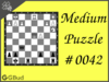 Medium  Chess puzzle # 0042 - Gain Queen