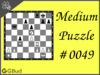 Solve the medium chess puzzle 49. Gain queen. Train and improve your chess game, strategy and tactics