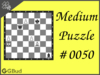 Solve the medium chess puzzle 50. Gain queen. Train and improve your chess game, strategy and tactics