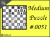 Medium  Chess puzzle # 0051 - Gain queen