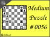 Solve the medium chess puzzle 56. Gain queen in 3 moves. Train and improve your chess game, strategy and tactics