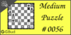 Solve the medium chess puzzle 56. Gain queen in 3 moves. Train and improve your chess game, strategy and tactics