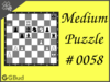 Solve the medium chess puzzle 58. Mate in 2 moves. Train and improve your chess game, strategy and tactics