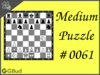 Medium  Chess puzzle # 0061 - Gain opponent's rook