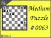 Solve the medium chess puzzle 63. Draw the game in two moves. Train and improve your chess game, strategy and tactics