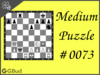 Medium  Chess puzzle # 0073 - Gain opponent's queen in two moves