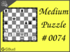 Solve the medium chess puzzle 74. How will you save your queen. Train and improve your chess game, strategy and tactics
