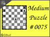 Solve the medium chess puzzle 75. Gain queen. Train and improve your chess game, strategy and tactics
