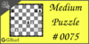 Solve the medium chess puzzle 75. Gain queen. Train and improve your chess game, strategy and tactics