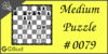 Solve the medium chess puzzle 79. Gain queen in three moves. Train and improve your chess game, strategy and tactics