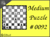 Medium  Chess puzzle # 0092 - Gain queen in 2 moves