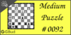 Solve the medium chess puzzle 92. Gain queen in 2 moves. Train and improve your chess game, strategy and tactics