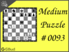 Solve the medium chess puzzle 93. Gain opponent's queen in 2 moves. Train and improve your chess game, strategy and tactics