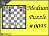 Solve the medium chess puzzle 95. Gain opponent's queen in 2 moves. Train and improve your chess game, strategy and tactics