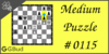 Solve the medium chess puzzle 115. Mate in 2 moves. Train and improve your chess game, strategy and tactics