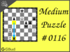 Solve the medium chess puzzle 116. Mate in 2 moves. Train and improve your chess game, strategy and tactics