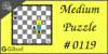 Solve the medium chess puzzle 119. Mate in 3 moves. Train and improve your chess game, strategy and tactics