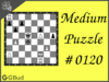 Solve the medium chess puzzle 120. Gain opponent's queen. Train and improve your chess game, strategy and tactics