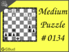 Solve the medium chess puzzle 134. Mate in 2 moves. Train and improve your chess game, strategy and tactics