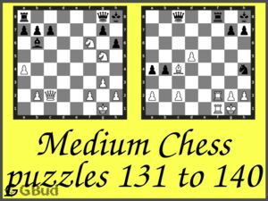 Mate in 2 moves puzzles 21 to 30