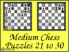 Solve the medium chess puzzles. Train and improve your chess game, strategy and tactics. You can download the medium chess puzzles worksheets in pdf form for print.