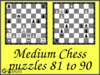 Medium Chess Puzzles 81 to 90