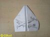 Origami paper airplane (front side) after folding