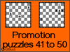 Pawn promotion puzzles in chess 41 to 50