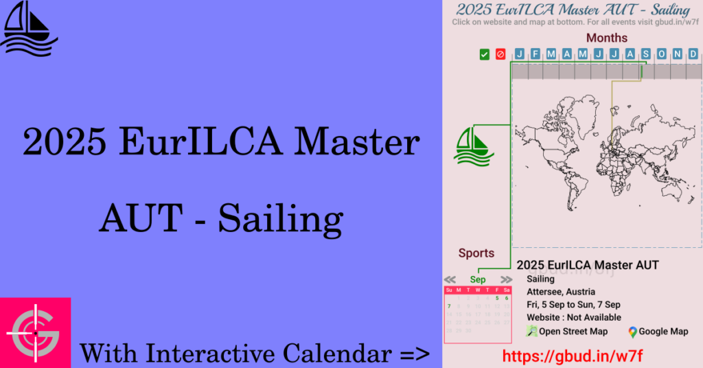 Sport event in 2025, 2025 EurILCA Master AUT - Sailing