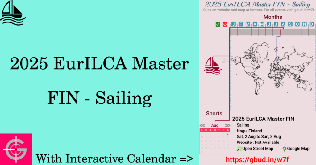 Sport event in 2025, 2025 EurILCA Master FIN - Sailing