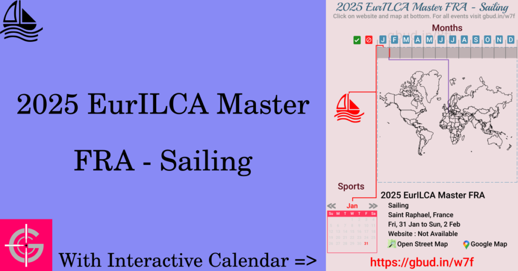 Sport event in 2025, 2025 EurILCA Master FRA - Sailing