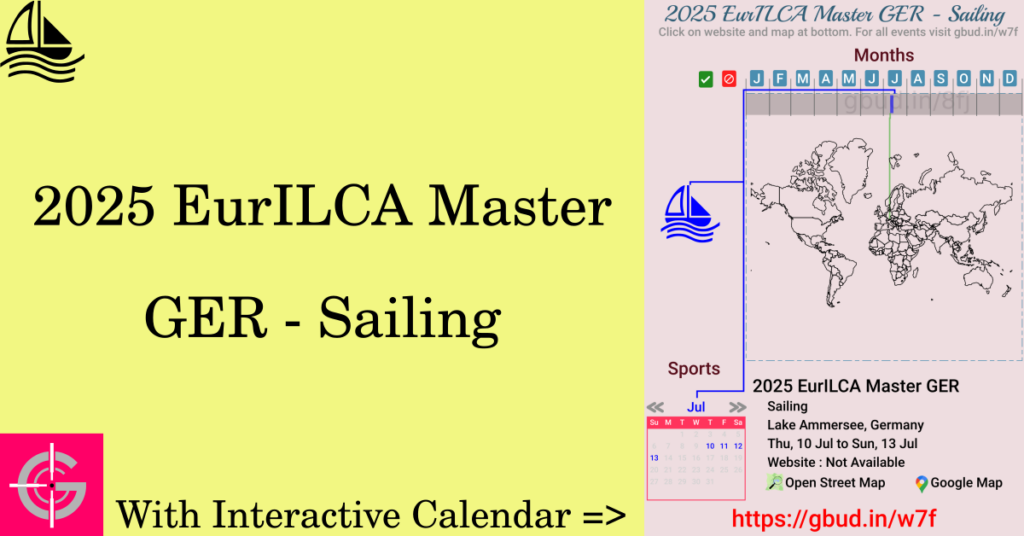 Sport event in 2025, 2025 EurILCA Master GER - Sailing