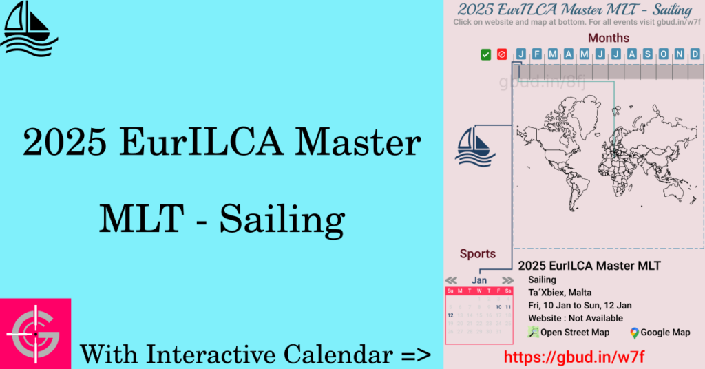 Sport event in 2025, 2025 EurILCA Master MLT - Sailing