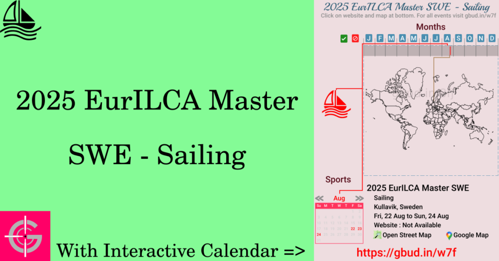 Sport event in 2025, 2025 EurILCA Master SWE - Sailing