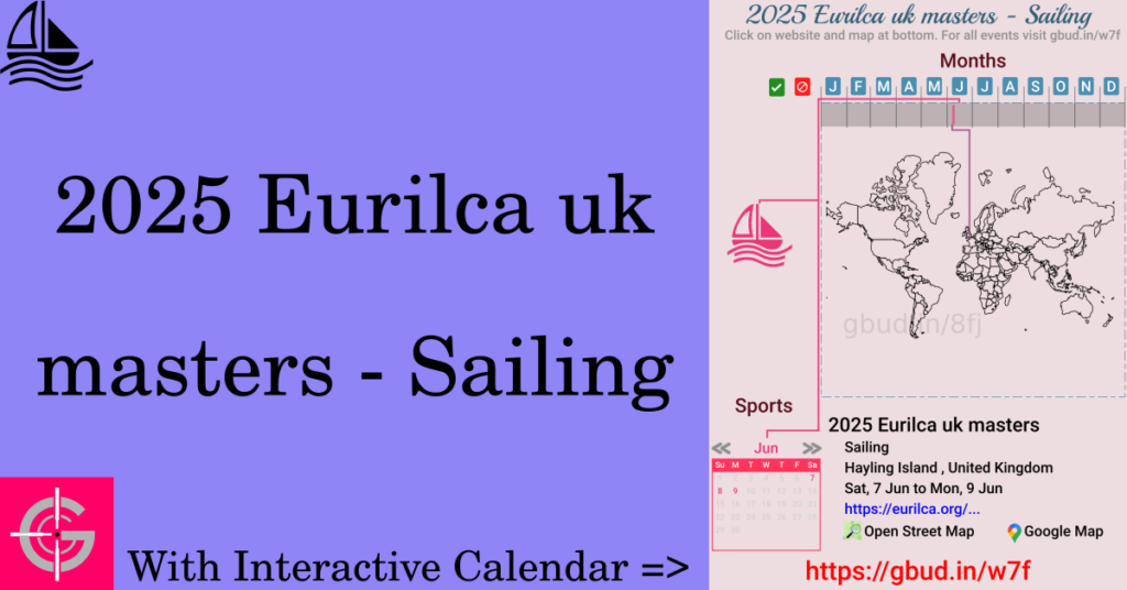 Sport event in 2025, 2025 Eurilca uk masters - Sailing