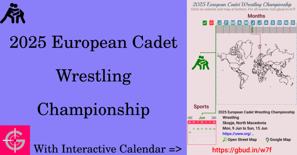 Sport event in 2025, 2025 European Cadet Wrestling Championship