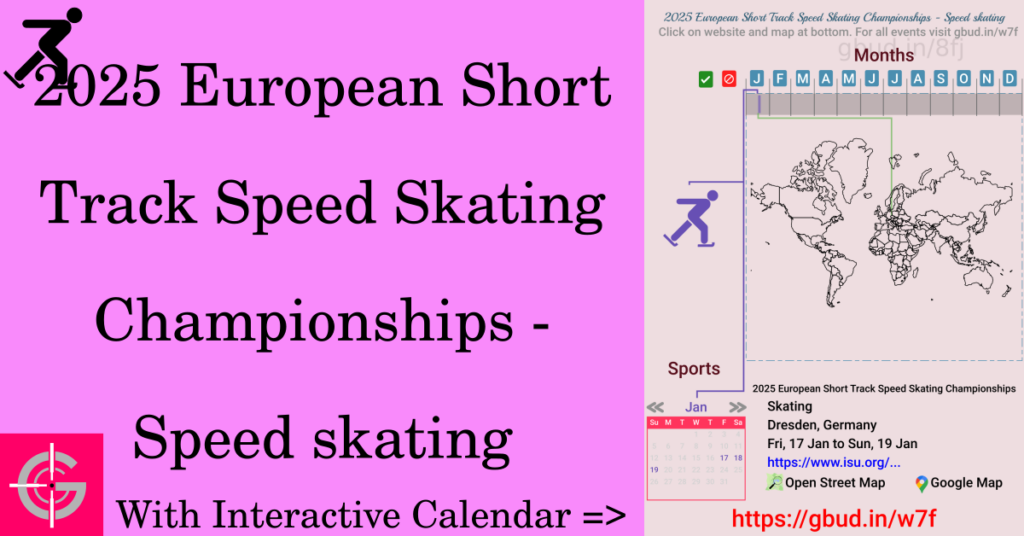 Sport event in 2025, 2025 European Short Track Speed Skating Championships - Speed skating