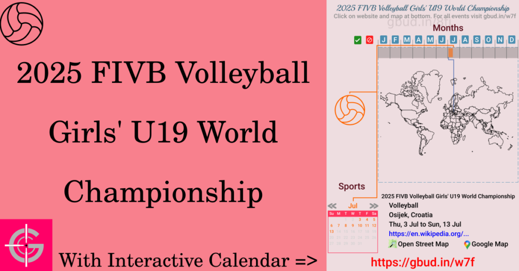 Sport event in 2025, 2025 FIVB Volleyball Girls' U19 World Championship