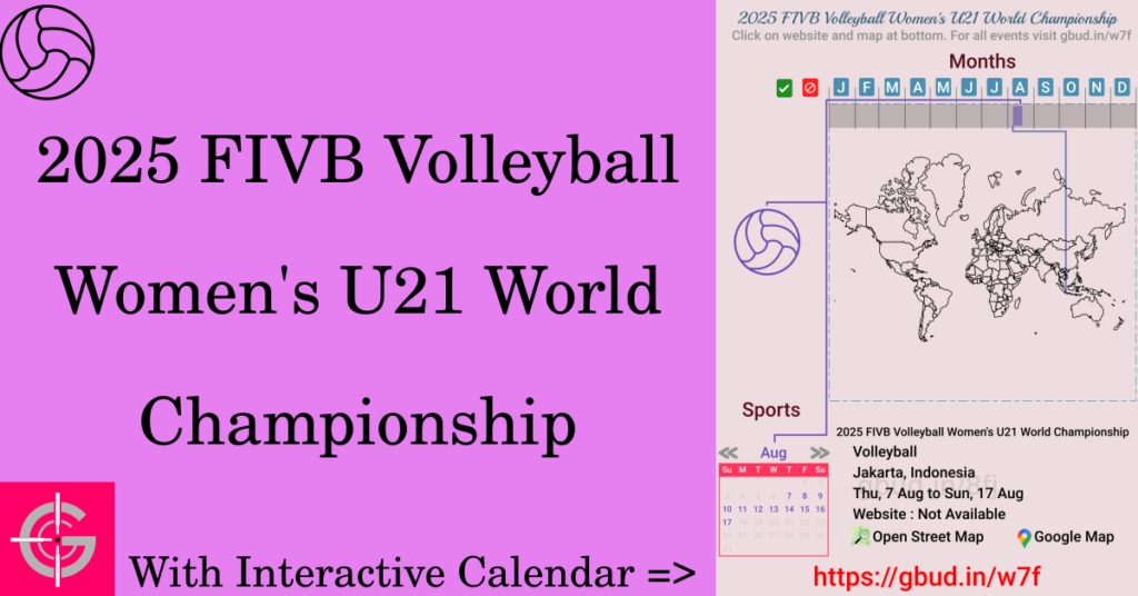 Sport event in 2025, 2025 FIVB Volleyball Women's U21 World Championship