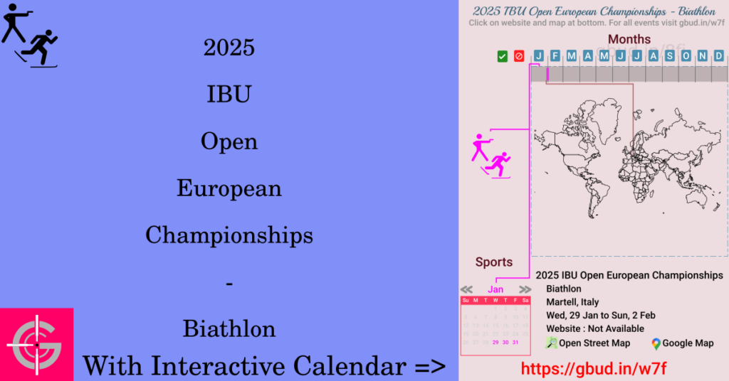 Sport event in 2025, 2025 IBU Open European Championships - Biathlon