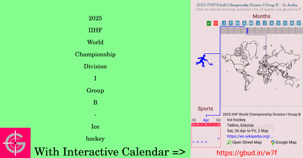 Sport event in 2025, 2025 IIHF World Championship Division I Group B - Ice hockey