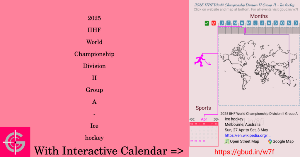 Sport event in 2025, 2025 IIHF World Championship Division II Group A - Ice hockey