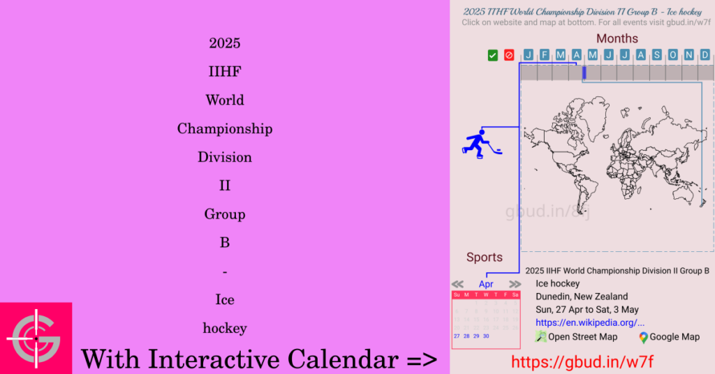 Sport event in 2025, 2025 IIHF World Championship Division II Group B - Ice hockey