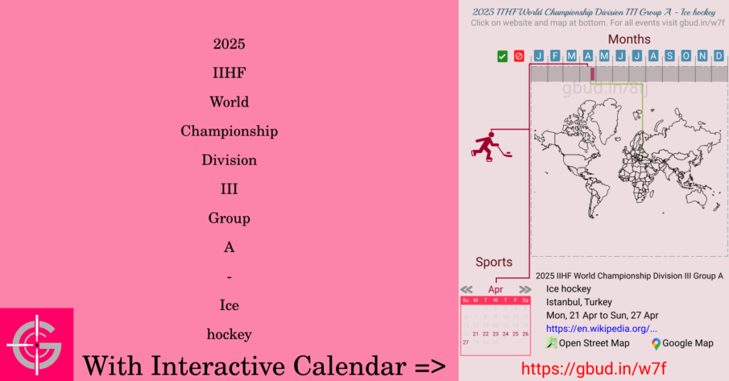 Sport event in 2025, 2025 IIHF World Championship Division III Group A - Ice hockey