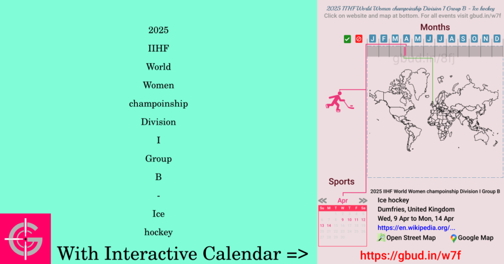 Sport event in 2025, 2025 IIHF World Women champoinship Division I Group B - Ice hockey