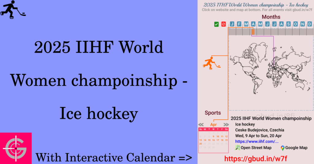 Sport event in 2025, 2025 IIHF World Women champoinship - Ice hockey