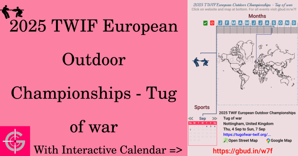 Sport event in 2025, 2025 TWIF European Outdoor Championships - Tug of war